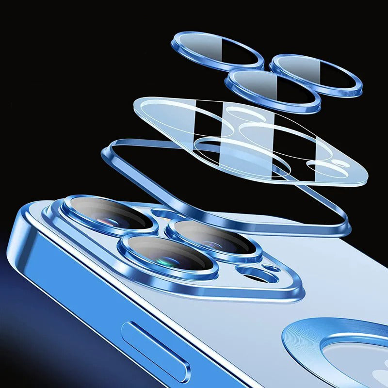 ShopyCell Smart Magnetic Wireless laden Handy Hülle für iPhone Silber Farbe