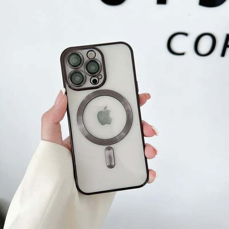ShopyCell Smart Magnetic Wireless laden Handy Hülle für iPhone Schwarzen Farbe